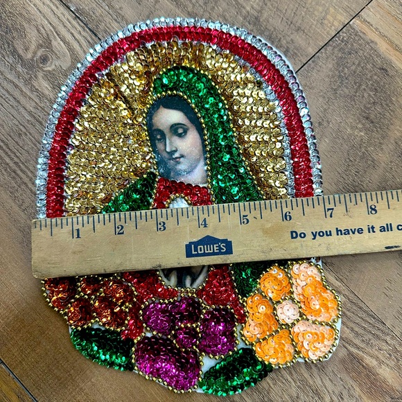 Virgen de Guadalupe Sequined Applique Patch - Picture 5 of 5